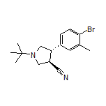 (3R,4S)-4-(4-Bromo-3-methylphenyl)-1-(tert-butyl)pyrrolidine-3-carbonitrile