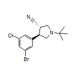 (3S,4R)-4-(3-Bromo-5-chlorophenyl)-1-(tert-butyl)pyrrolidine-3-carbonitrile