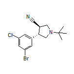 (3R,4S)-4-(3-Bromo-5-chlorophenyl)-1-(tert-butyl)pyrrolidine-3-carbonitrile