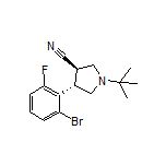 (3R,4S)-4-(2-Bromo-6-fluorophenyl)-1-(tert-butyl)pyrrolidine-3-carbonitrile