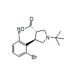 (3S,4R)-4-(2-Bromo-6-fluorophenyl)-1-(tert-butyl)pyrrolidine-3-carboxylic Acid