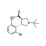 (3R,4S)-4-(2-Bromo-6-fluorophenyl)-1-(tert-butyl)pyrrolidine-3-carboxylic Acid