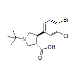 (3S,4R)-4-(4-Bromo-3-chlorophenyl)-1-(tert-butyl)pyrrolidine-3-carboxylic Acid