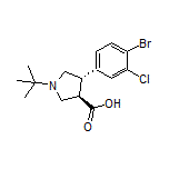 (3R,4S)-4-(4-Bromo-3-chlorophenyl)-1-(tert-butyl)pyrrolidine-3-carboxylic Acid