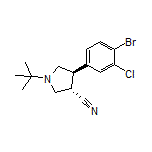 (3S,4R)-4-(4-Bromo-3-chlorophenyl)-1-(tert-butyl)pyrrolidine-3-carbonitrile