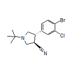 (3R,4S)-4-(4-Bromo-3-chlorophenyl)-1-(tert-butyl)pyrrolidine-3-carbonitrile