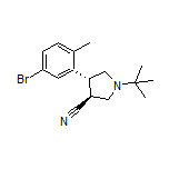 (3S,4R)-4-(5-Bromo-2-methylphenyl)-1-(tert-butyl)pyrrolidine-3-carbonitrile