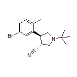 (3R,4S)-4-(5-Bromo-2-methylphenyl)-1-(tert-butyl)pyrrolidine-3-carbonitrile