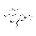 (3S,4R)-4-(5-Bromo-2-methylphenyl)-1-(tert-butyl)pyrrolidine-3-carboxylic Acid