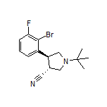 (3R,4S)-4-(2-Bromo-3-fluorophenyl)-1-(tert-butyl)pyrrolidine-3-carbonitrile