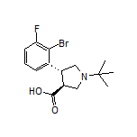 (3S,4R)-4-(2-Bromo-3-fluorophenyl)-1-(tert-butyl)pyrrolidine-3-carboxylic Acid