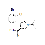 (3S,4R)-4-(3-Bromo-2-chlorophenyl)-1-(tert-butyl)pyrrolidine-3-carboxylic Acid