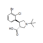 (3R,4S)-4-(3-Bromo-2-chlorophenyl)-1-(tert-butyl)pyrrolidine-3-carboxylic Acid