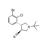 (3S,4R)-4-(3-Bromo-2-chlorophenyl)-1-(tert-butyl)pyrrolidine-3-carbonitrile