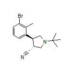 (3R,4S)-4-(3-Bromo-2-methylphenyl)-1-(tert-butyl)pyrrolidine-3-carbonitrile