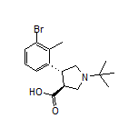 (3S,4R)-4-(3-Bromo-2-methylphenyl)-1-(tert-butyl)pyrrolidine-3-carboxylic Acid