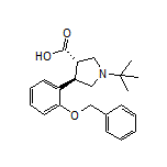 (3S,4R)-4-[2-(Benzyloxy)phenyl]-1-(tert-butyl)pyrrolidine-3-carboxylic Acid