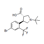 (3S,4R)-4-[4-Bromo-2-(trifluoromethyl)phenyl]-1-(tert-butyl)pyrrolidine-3-carboxylic Acid