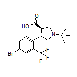 (3R,4S)-4-[4-Bromo-2-(trifluoromethyl)phenyl]-1-(tert-butyl)pyrrolidine-3-carboxylic Acid