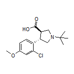 (3R,4S)-1-(tert-Butyl)-4-(2-chloro-4-methoxyphenyl)pyrrolidine-3-carboxylic Acid