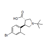 (3S,4R)-4-(4-Bromo-2-methylphenyl)-1-(tert-butyl)pyrrolidine-3-carboxylic Acid