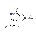 (3R,4S)-4-(4-Bromo-2-methylphenyl)-1-(tert-butyl)pyrrolidine-3-carboxylic Acid