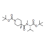 tert-Butyl N-(1-Boc-4-fluoropiperidine-4-carbonyl)-N-methyl-L-valinate