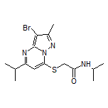 2-[(3-Bromo-5-isopropyl-2-methylpyrazolo[1,5-a]pyrimidin-7-yl)thio]-N-isopropylacetamide