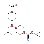 1-[4-[(4-Boc-piperazin-1-yl)(isobutyl)amino]piperidin-1-yl]ethan-1-one