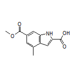 6-(Methoxycarbonyl)-4-methyl-1H-indole-2-carboxylic Acid