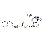 N-[2-[2-Amino-6-oxo-1H-purin-9(6H)-yl]ethyl]-3-[2-(2,6-dimethyl-1-piperidyl)acetamido]propanamide