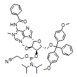 6-Benzamido-9-[(2R,3R,4R,5R)-5-[[bis(4-methoxyphenyl)(phenyl)methoxy]methyl]-4-[[(2-cyanoethoxy)(diisopropylamino)phosphino]oxy]-3-methoxytetrahydrofuran-2-yl]-1-methyl-9H-purin-1-ium