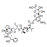 (2S,3S,4S,5R,6S)-6-[4-Amino-2-[(5S,8S,11S,12R)-11-[(S)-sec-butyl]-12-[2-[(S)-2-[(1R,2R)-3-[[(1S,2R)-1-hydroxy-1-phenylpropan-2-yl]amino]-1-methoxy-2-methyl-3-oxopropyl]pyrrolidin-1-yl]-2-oxoethyl]-5,8-diisopropyl-4,10-dimethyl-3,6,9-trioxo-2,13-dioxa-4,7,10-triazatetradecyl]phenoxy]-3,4,5-trihydroxytetrahydro-2H-pyran-2-carboxylic Acid