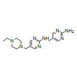 N-[(2-Aminopyrimidin-5-yl)methyl]-5-[(4-ethylpiperazin-1-yl)methyl]pyrimidin-2-amine