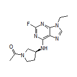 (S)-1-[3-[(9-ethyl-2-fluoro-9H-purin-6-yl)amino]pyrrolidin-1-yl]-1-ethanone