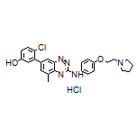 4-Chloro-3-[5-methyl-3-[[4-[2-(pyrrolidin-1-yl)ethoxy]phenyl]amino]benzo[e][1,2,4]triazin-7-yl]phenol Hydrochloride