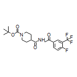 1-Boc-N-[2-[4-fluoro-3-(trifluoromethyl)phenyl]-2-oxoethyl]piperidine-4-carboxamide