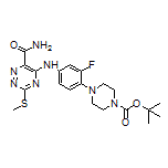 1-Boc-4-[4-[[6-carbamoyl-3-(methylthio)-1,2,4-triazin-5-yl]amino]-2-fluorophenyl]piperazine