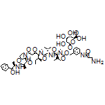 (2S,3S,4S,5R,6S)-6-[4-(3-Aminopropanamido)-2-[(5S,8S,11S,12R)-11-[(S)-sec-butyl]-12-[2-[(S)-2-[(1R,2R)-3-[[(1S,2R)-1-hydroxy-1-phenylpropan-2-yl]amino]-1-methoxy-2-methyl-3-oxopropyl]pyrrolidin-1-yl]-2-oxoethyl]-5,8-diisopropyl-4,10-dimethyl-3,6,9-trioxo-2,13-dioxa-4,7,10-triazatetradecyl]phenoxy]-3,4,5-trihydroxytetrahydro-2H-pyran-2-carboxylic Acid