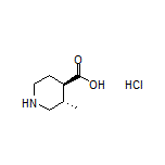 (3S,4R)-3-Methylpiperidine-4-carboxylic Acid Hydrochloride