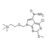 4-Chloro-2-(methylthio)-7-[[2-(trimethylsilyl)ethoxy]methyl]-7H-pyrrolo[2,3-d]pyrimidine-5-carboxamide