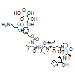 (2S,3S,4S,5R,6S)-6-[2-(3-Aminopropanamido)-4-[(5S,8S,11S,12R)-11-[(S)-sec-butyl]-12-[2-[(S)-2-[(1R,2R)-3-[[(1S,2R)-1-hydroxy-1-phenylpropan-2-yl]amino]-1-methoxy-2-methyl-3-oxopropyl]pyrrolidin-1-yl]-2-oxoethyl]-5,8-diisopropyl-4,10-dimethyl-3,6,9-trioxo-2,13-dioxa-4,7,10-triazatetradecyl]phenoxy]-3,4,5-trihydroxytetrahydro-2H-pyran-2-carboxylic Acid