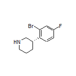 (S)-3-(2-Bromo-4-fluorophenyl)piperidine