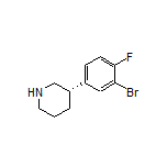 (S)-3-(3-Bromo-4-fluorophenyl)piperidine