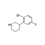 3-(2-Bromo-5-fluorophenyl)piperidine