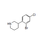 3-(2-Bromo-4-chlorophenyl)piperidine