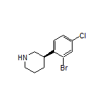 (R)-3-(2-Bromo-4-chlorophenyl)piperidine