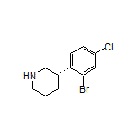 (S)-3-(2-Bromo-4-chlorophenyl)piperidine