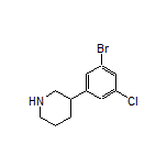 3-(3-Bromo-5-chlorophenyl)piperidine