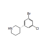 (S)-3-(3-Bromo-5-chlorophenyl)piperidine